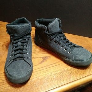 Gray High Top Shoes